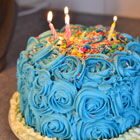 Blue Birthday Cake image